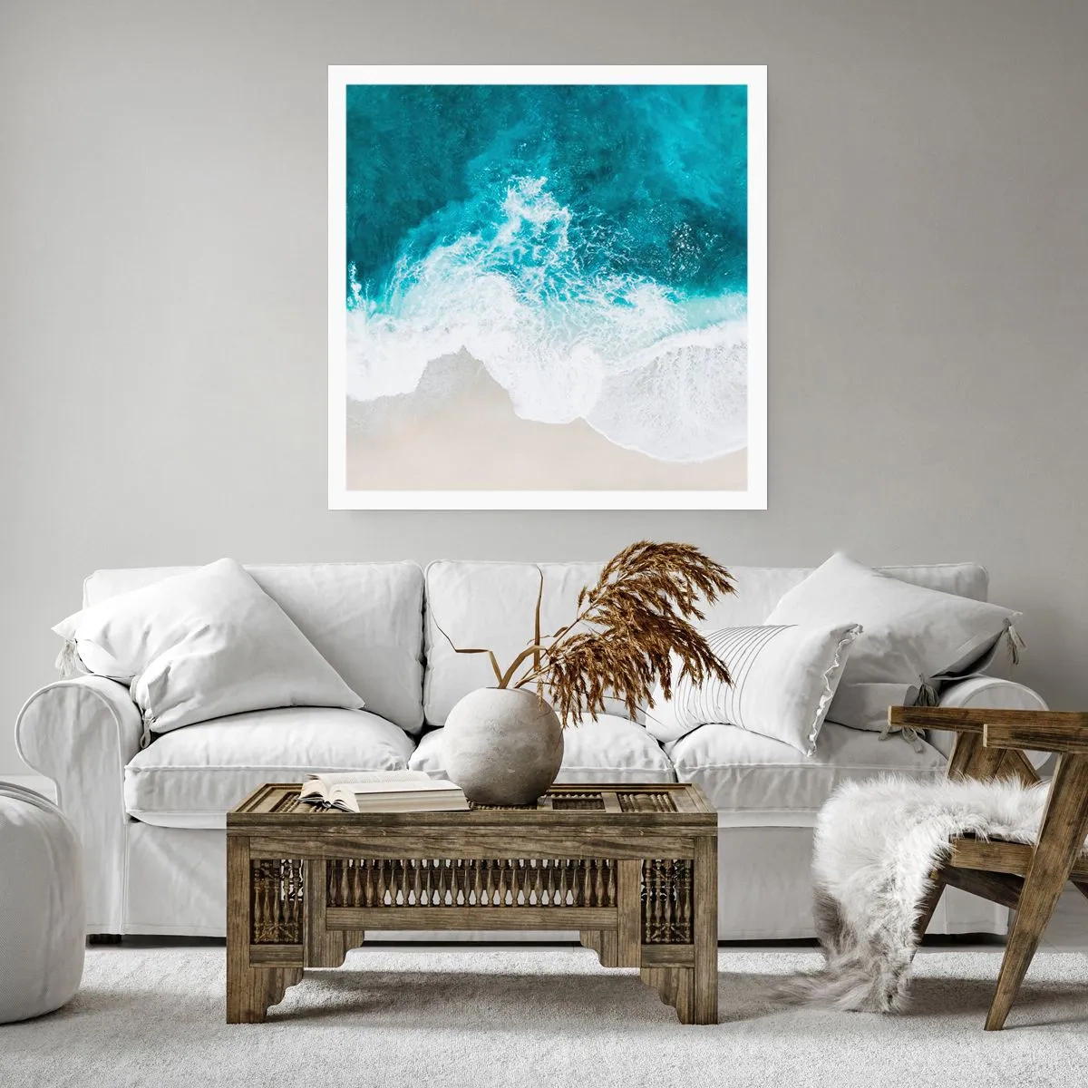 Poster - Natuurlijke streling - 50x50 cm