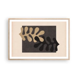 Een poster in een licht eiken lijst - Afwezigheid en complement - 91x61 cm