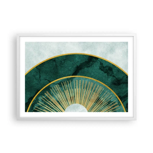 Poster in een witte lijst - Een ander zonnestelsel - 70x50 cm