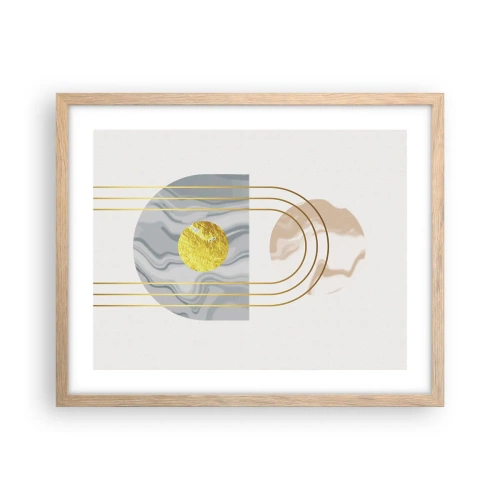 Een poster in een licht eiken lijst - Helderheid en schittering - 50x40 cm