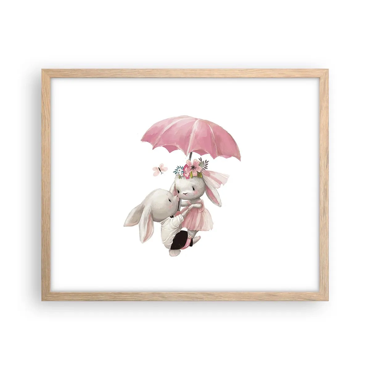 Een poster in een licht eiken lijst - Dit is liefde - 50x40 cm