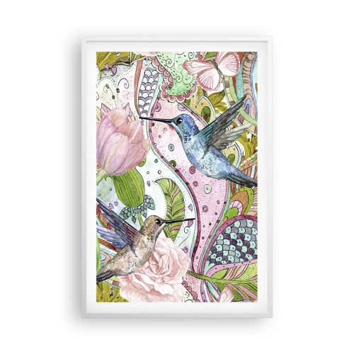Poster in een witte lijst - Verstrikt in wijnstokken - 61x91 cm