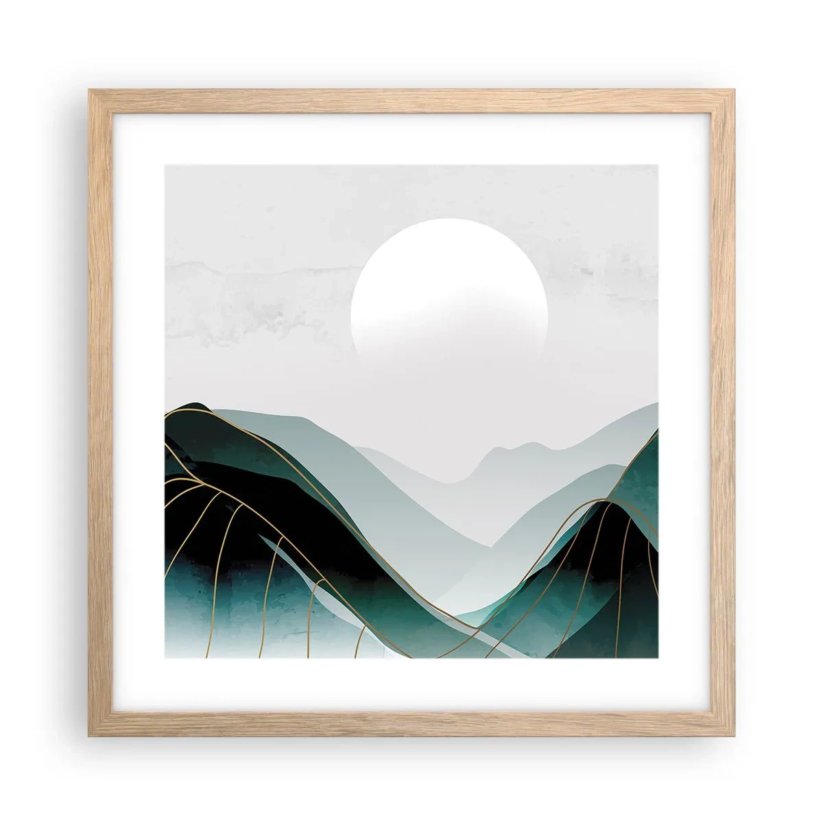 Een poster in een licht eiken lijst - In volle majesteit - 40x40 cm