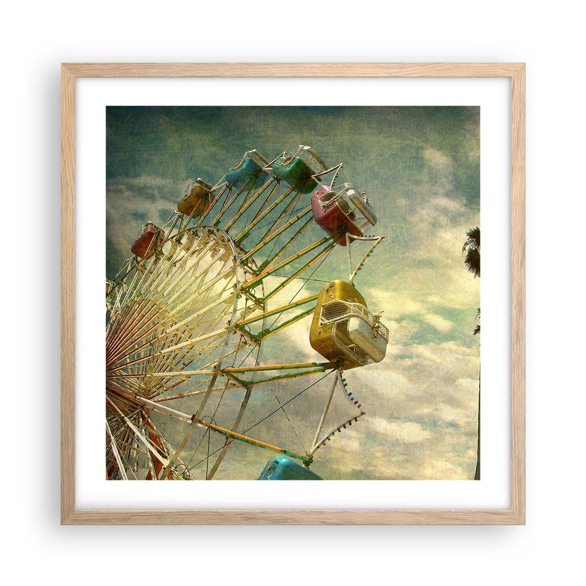 Een poster in een licht eiken lijst - Het zal zo zijn, het zal leuk zijn..., - 50x50 cm