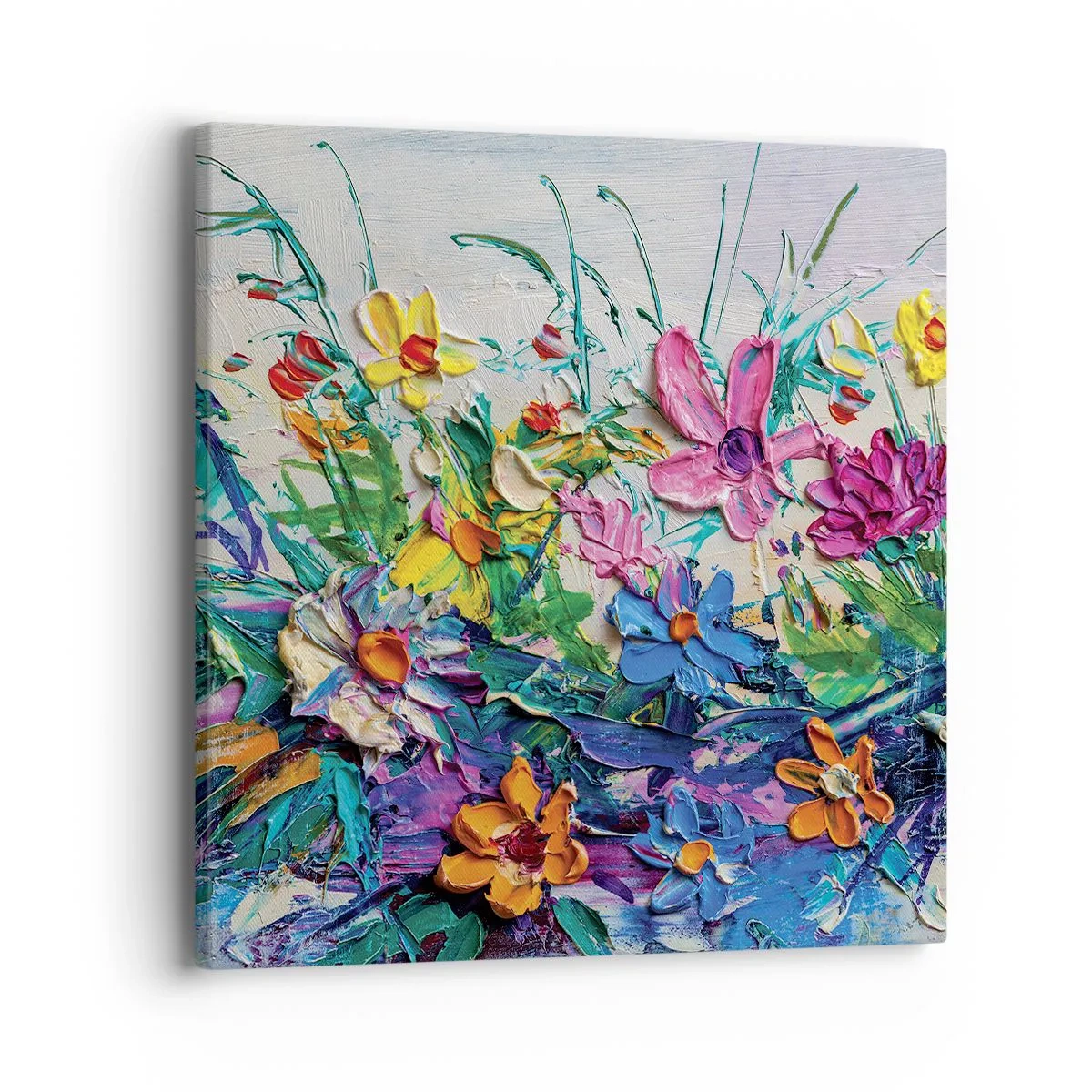 Schilderen op canvas - Helemaal geen stilleven - 40x40 cm