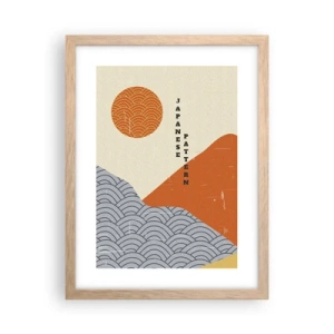 Een poster in een licht eiken lijst - In de Japanse spirit - 30x40 cm