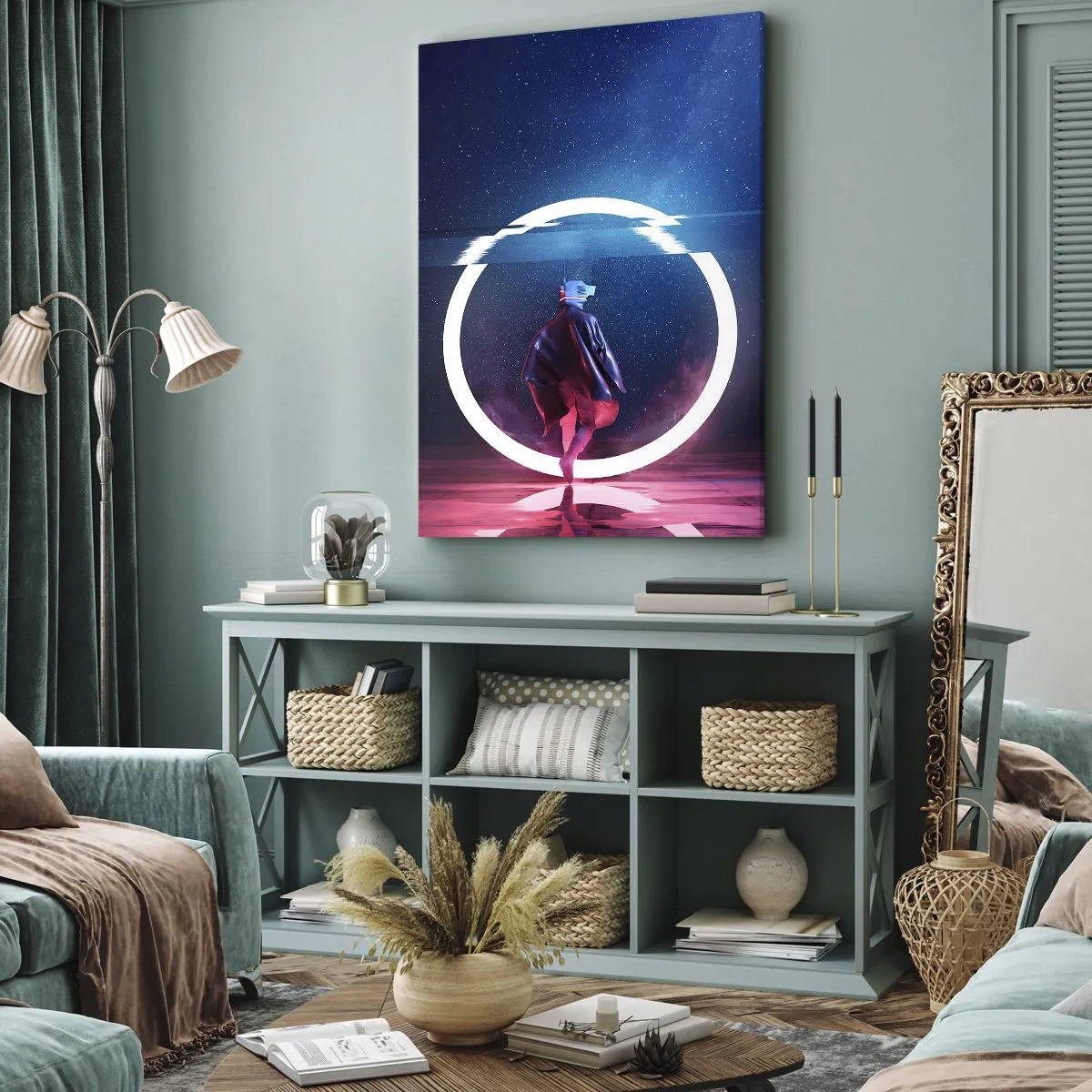 Schilderen op canvas - Tussen werelden - 45x80 cm