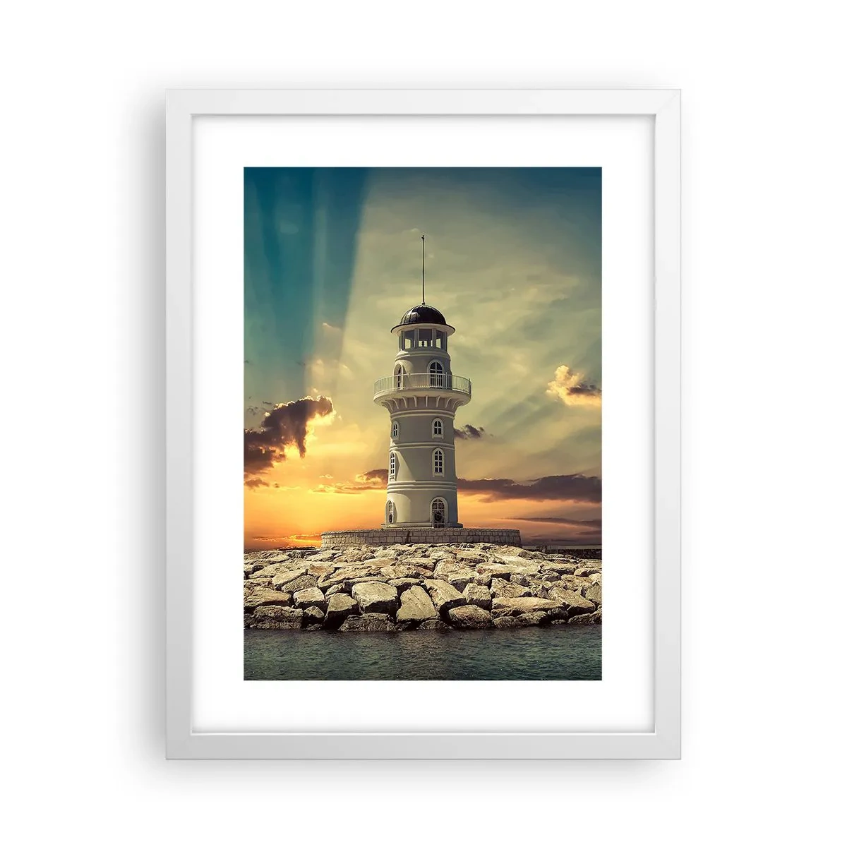 Poster in een witte lijst - Licht - Goed - Schoonheid - 30x40 cm