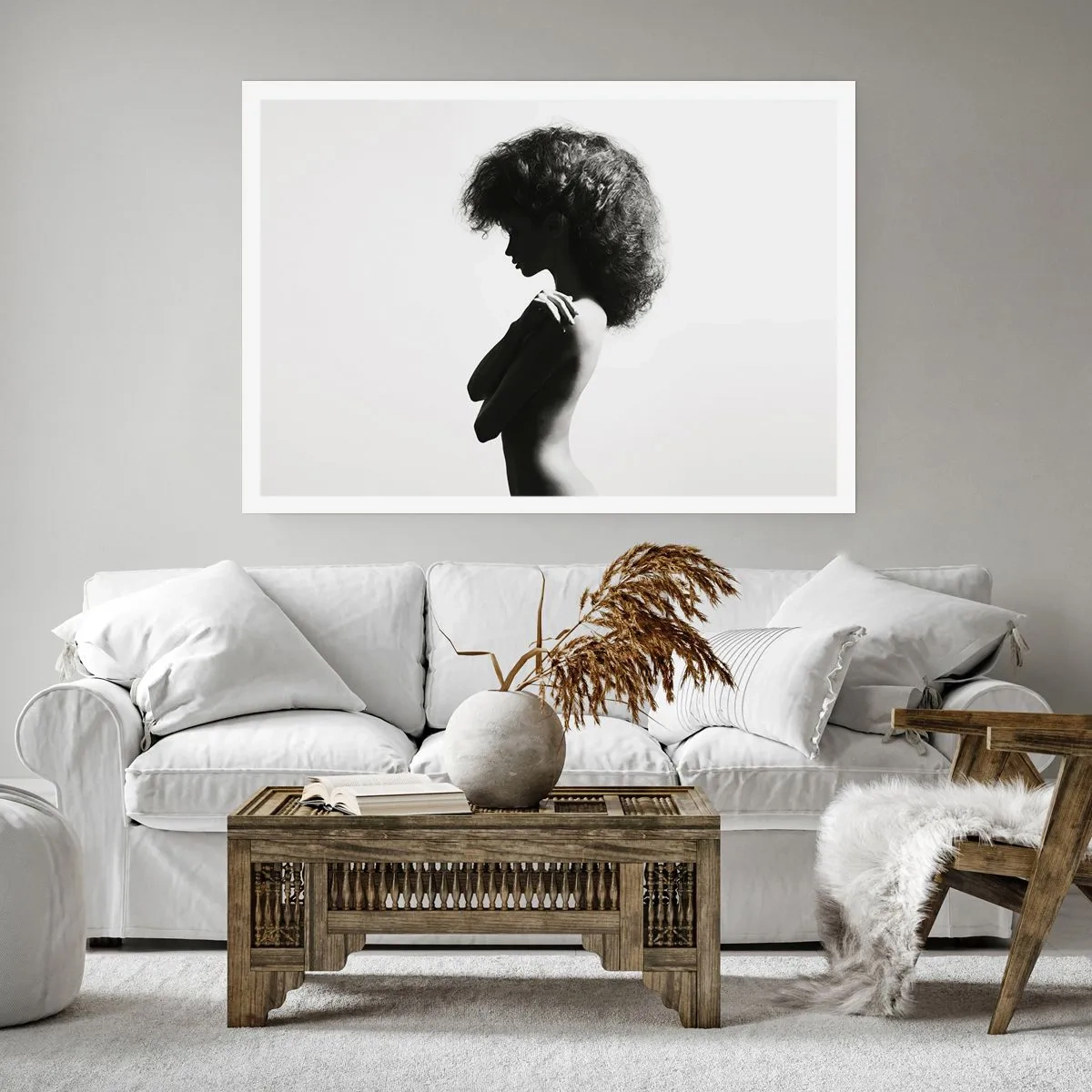 Poster - Als een bloem op een slanke stengel - 50x40 cm
