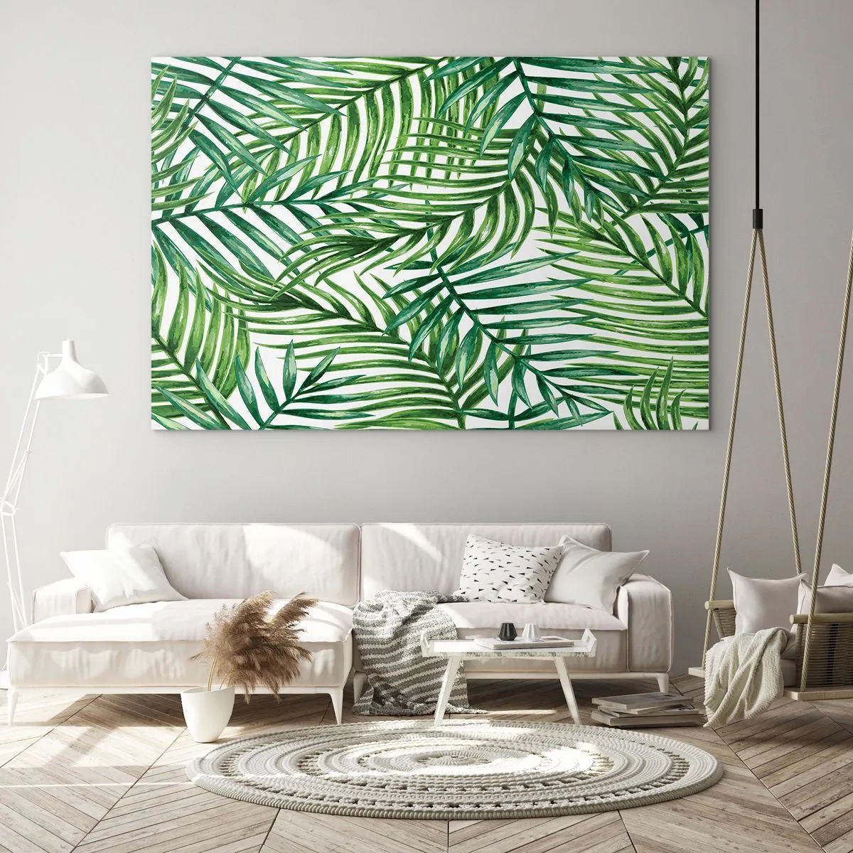 Schilderen op glas - Onder de groene luifel - 100x70 cm