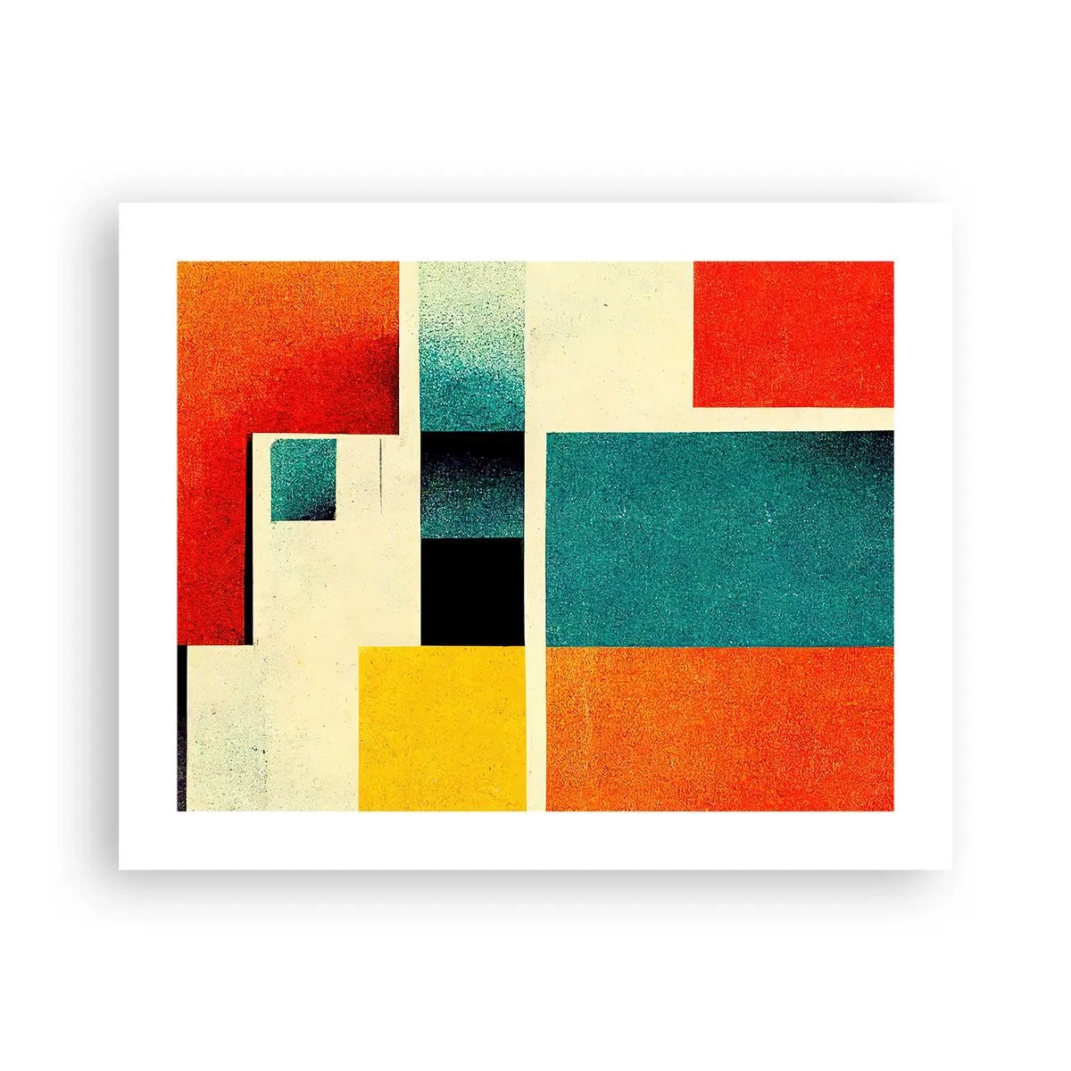 Poster - Geometrische abstractie – goede energie - 50x40 cm