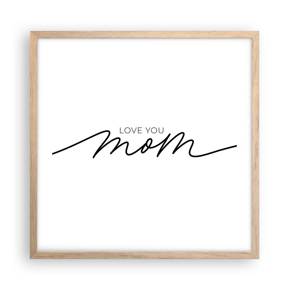 Een poster in een licht eiken lijst - Grote emotie - 50x50 cm