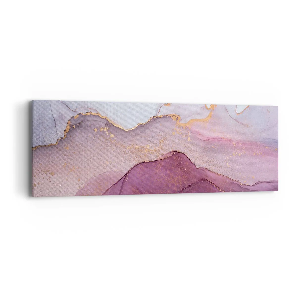 Schilderen op canvas - Lila en paarse golven - 90x30 cm