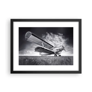 Poster in een zwarte lijst - De gevleugelde zwerver - 40x30 cm