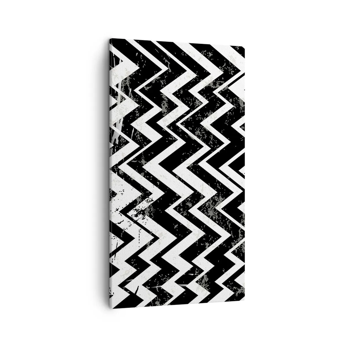 Schilderen op canvas - Zyg-wit, zag-zwart - 45x80 cm