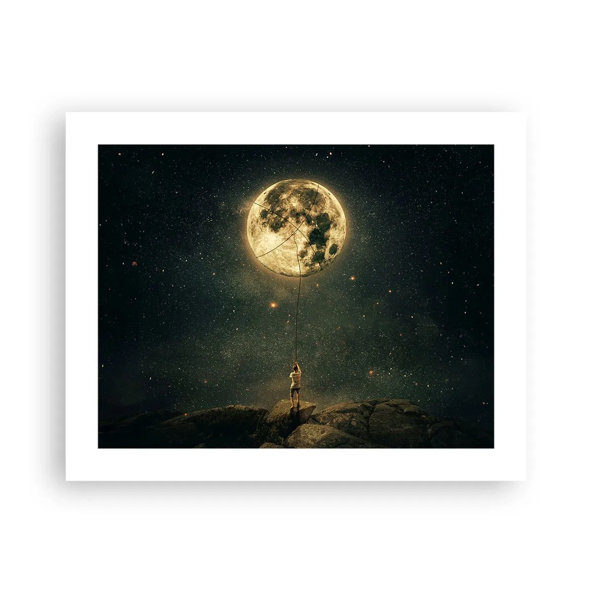 Poster - Iemand die de maan heeft gestolen - 50x40 cm