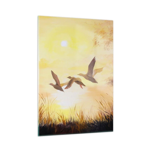 Schilderen op glas - Het begin van een lange reis - 50x70 cm