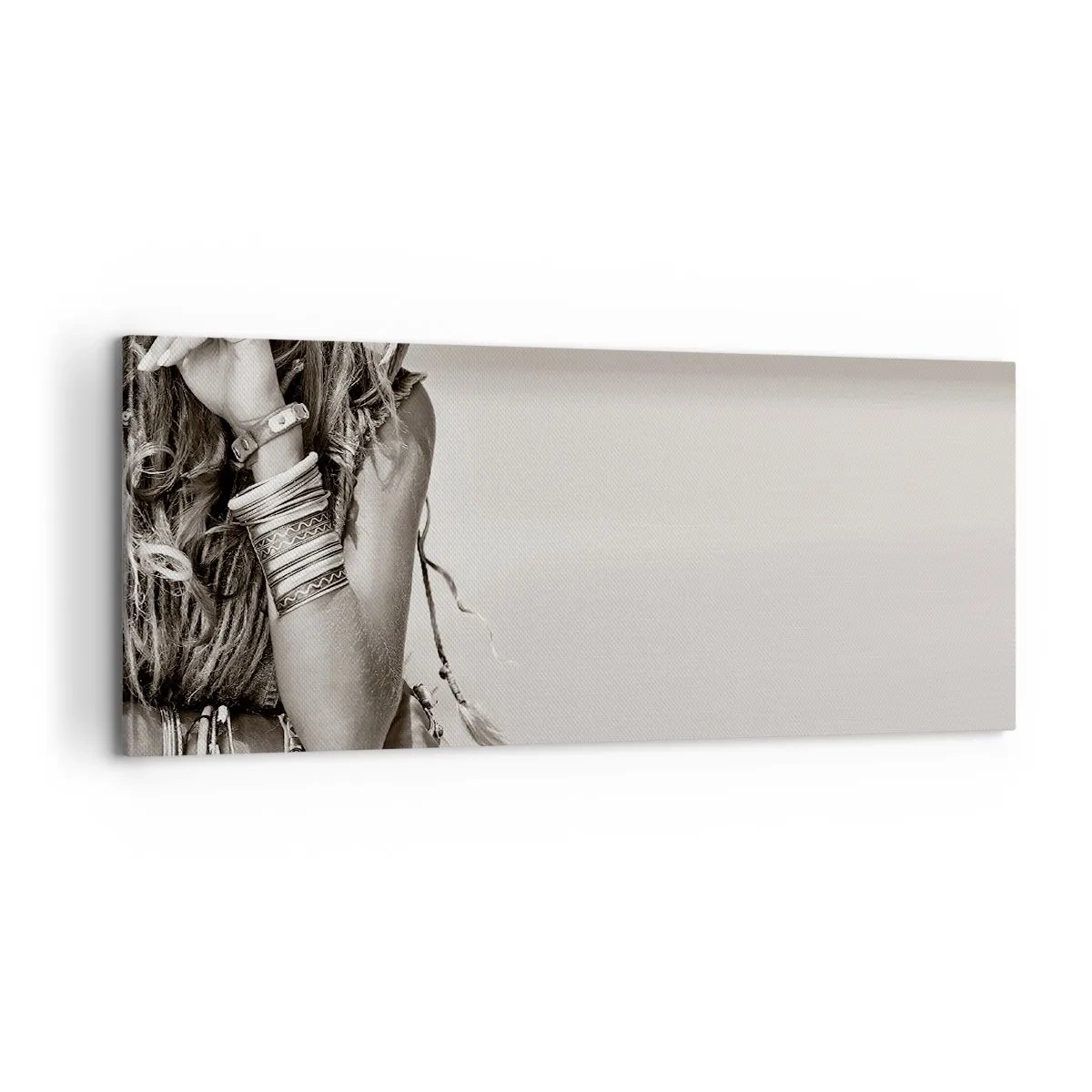 Schilderen op canvas - Waarom een meisje - 100x40 cm