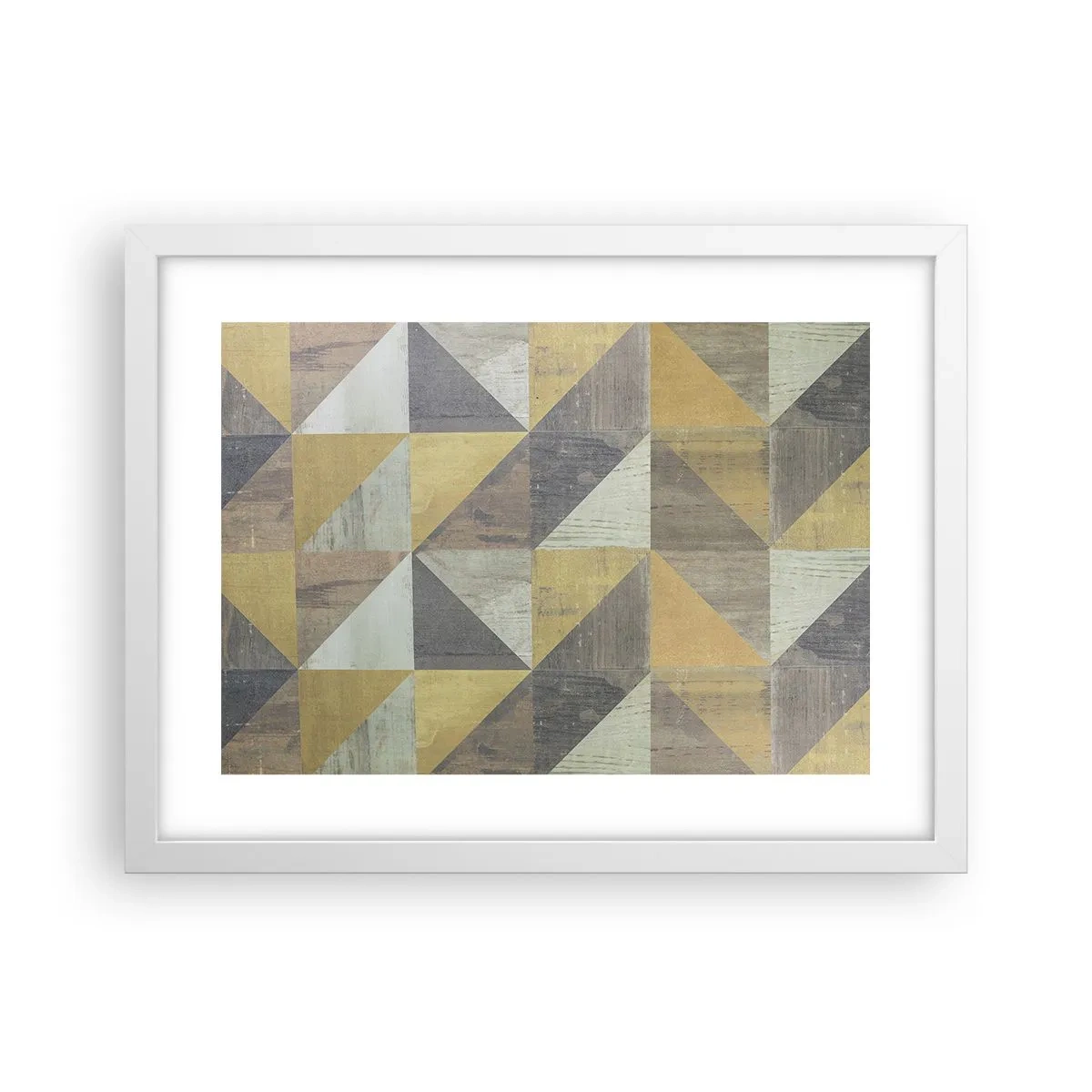 Poster in een witte lijst - Op de hoek van de driehoek - 40x30 cm