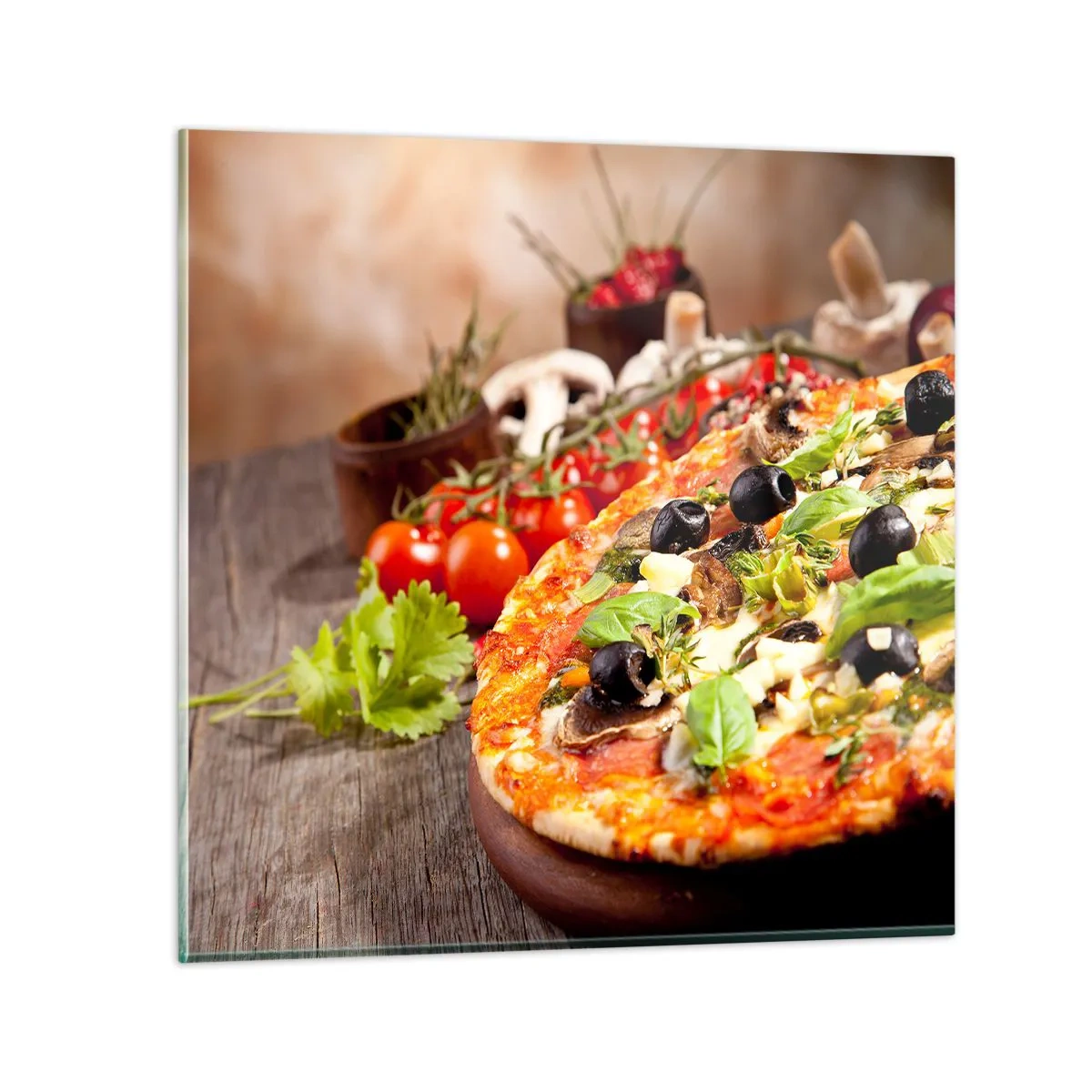 Schilderen op glas - Van de tellurische ingrediënten - 40x40 cm