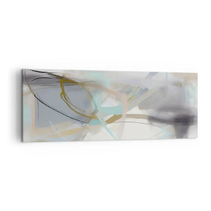 Schilderen op canvas - Mistige abstractie - 140x50 cm