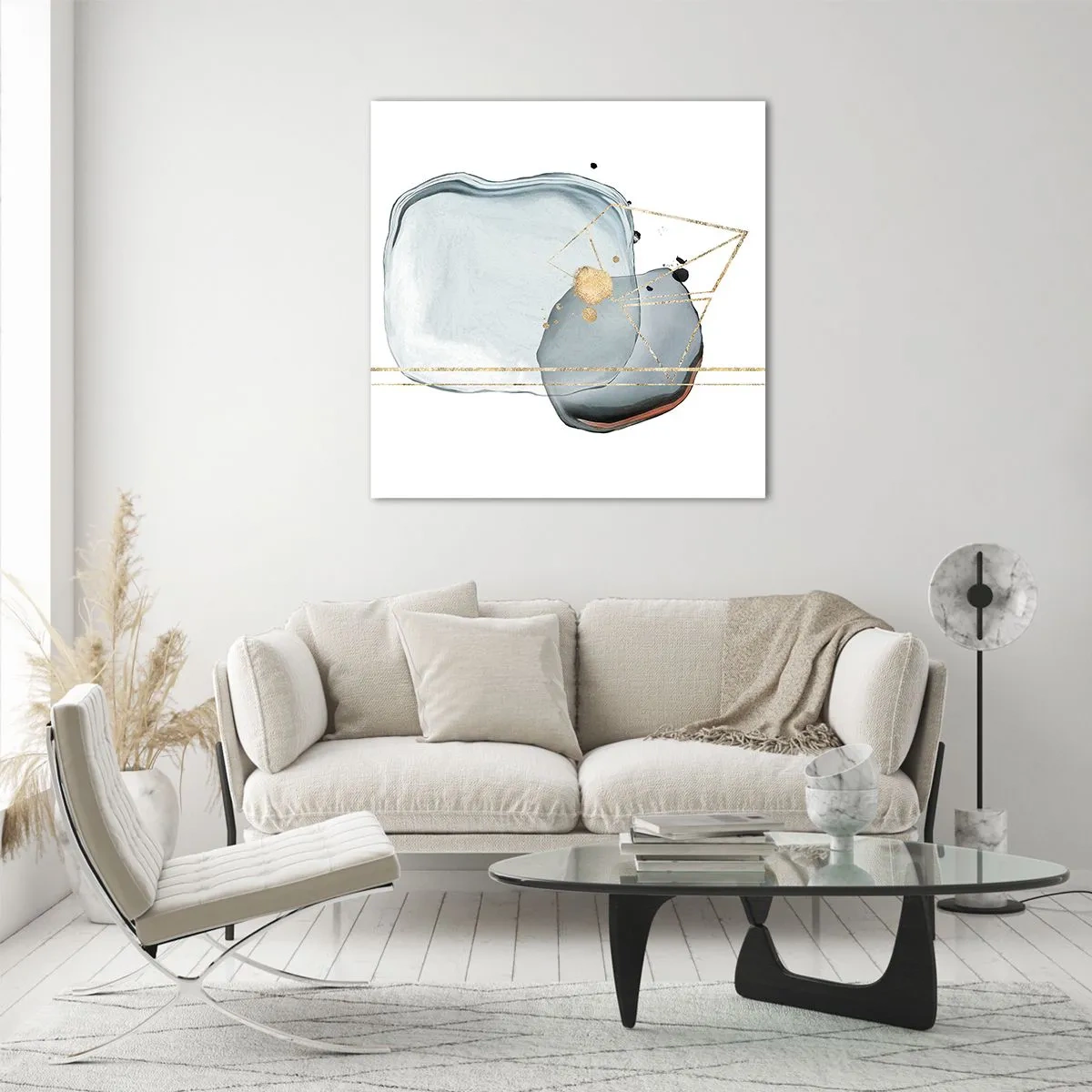 Schilderen op glas - Een studie van druppels - 40x40 cm
