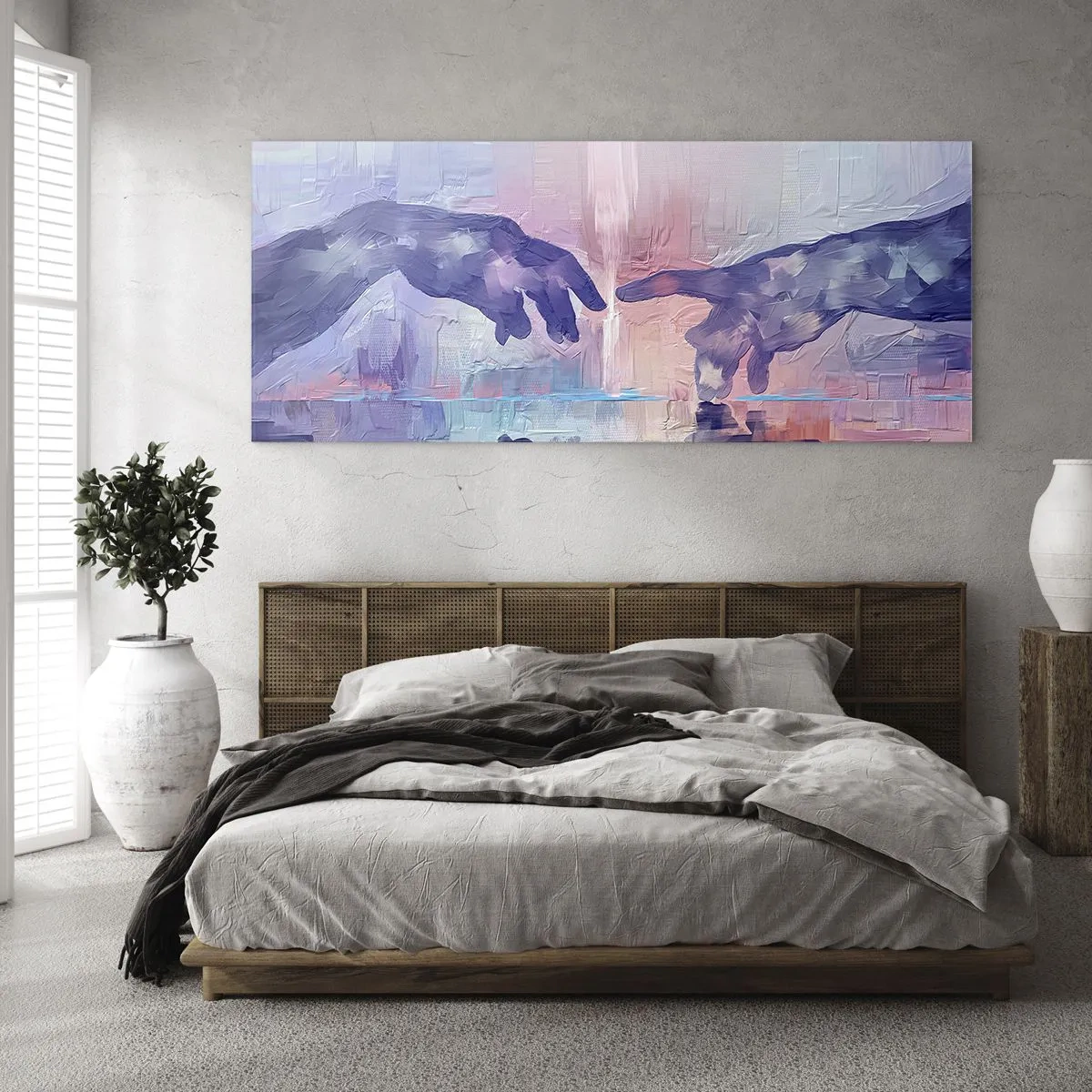 Schilderen op glas - Goddelijke levensvonk - 160x50 cm