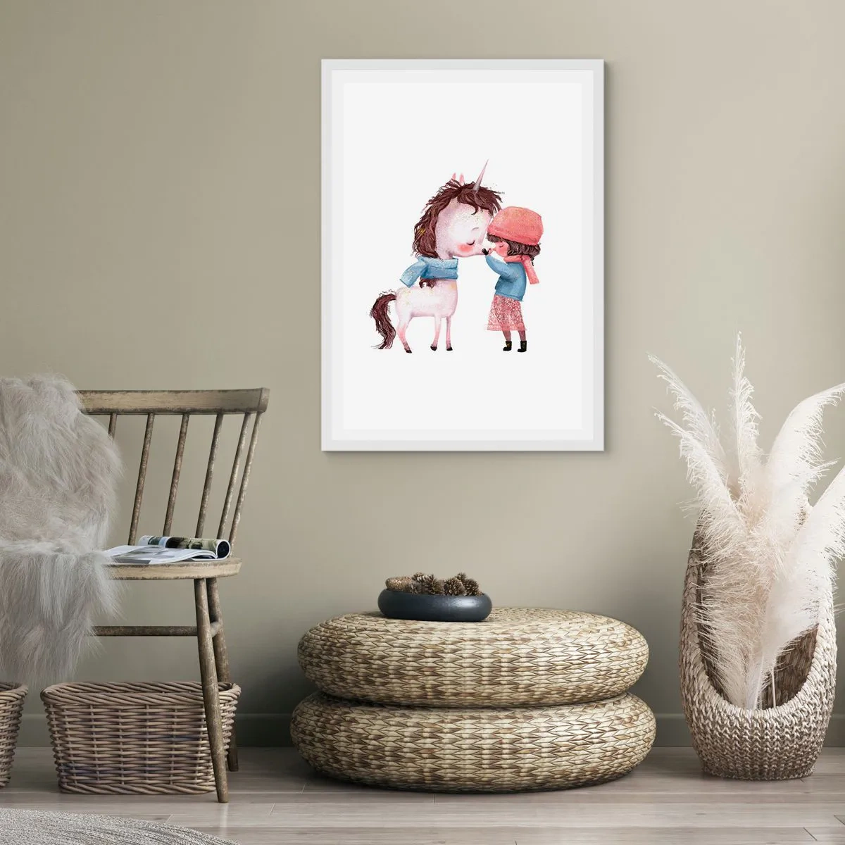 Poster in een witte lijst - Een winterverhaal - 61x91 cm