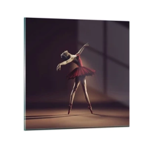Schilderen op glas - Een prima ballerina - 60x60 cm