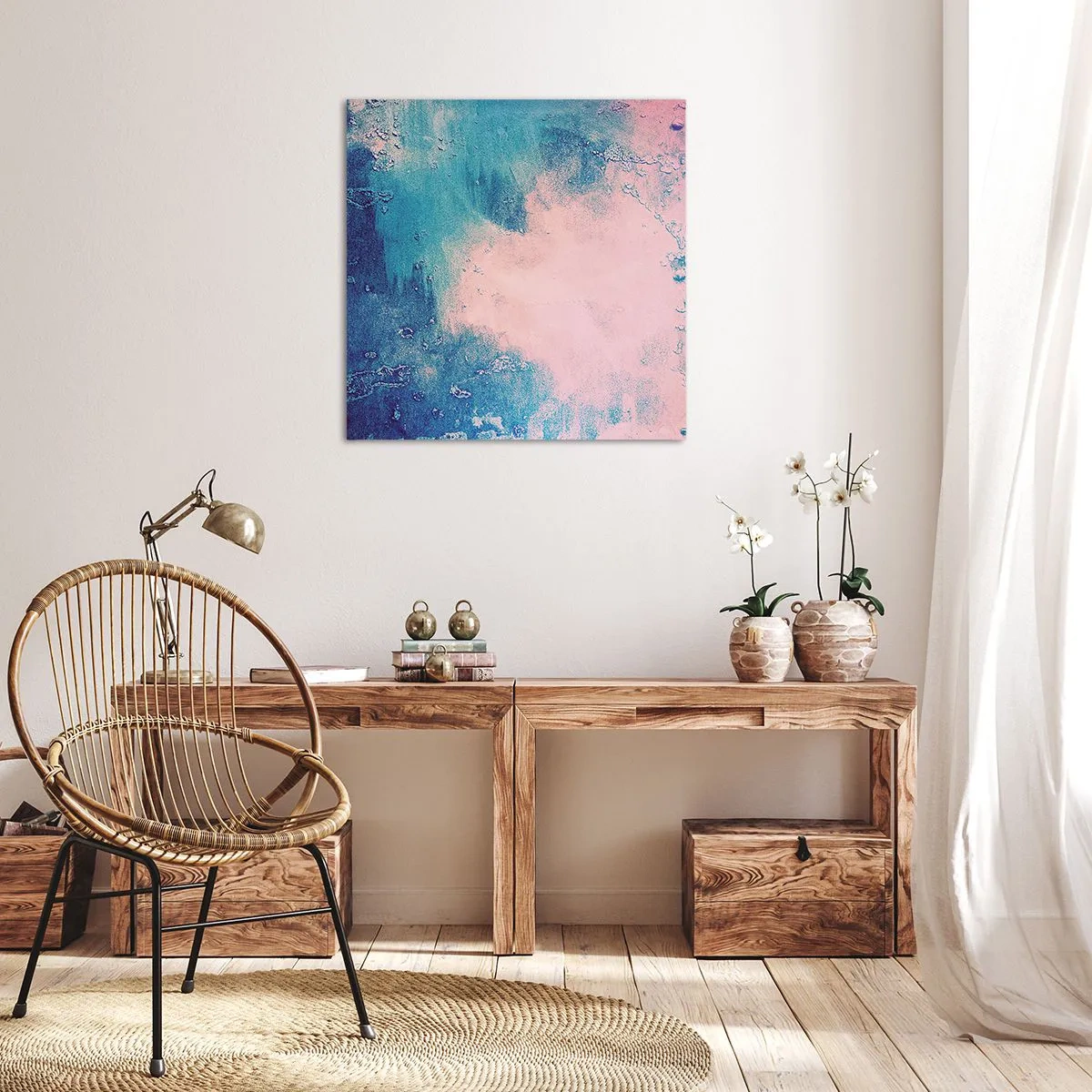 Schilderen op canvas - Hemelse omhelzingen - 50x50 cm