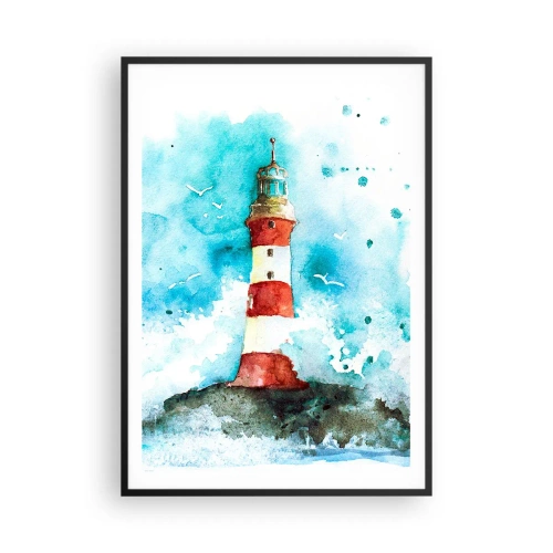 Poster in een zwarte lijst - Eenheid van de elementen - 70x100 cm