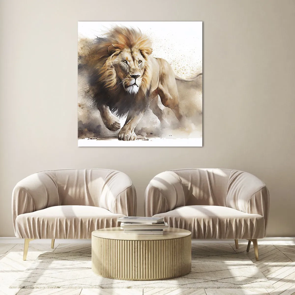 Schilderen op glas - De koning vertrekt - 40x40 cm