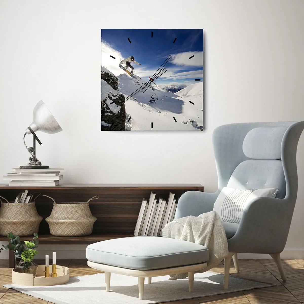 Wandklok - Klok - Vrijheid zonder grenzen - 40x40 cm