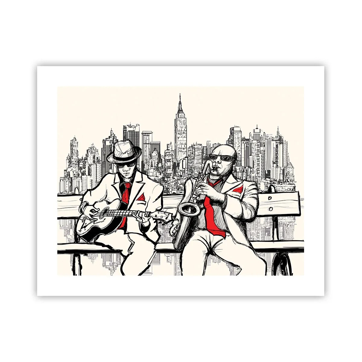Poster - Improvisatie van New York - 50x40 cm