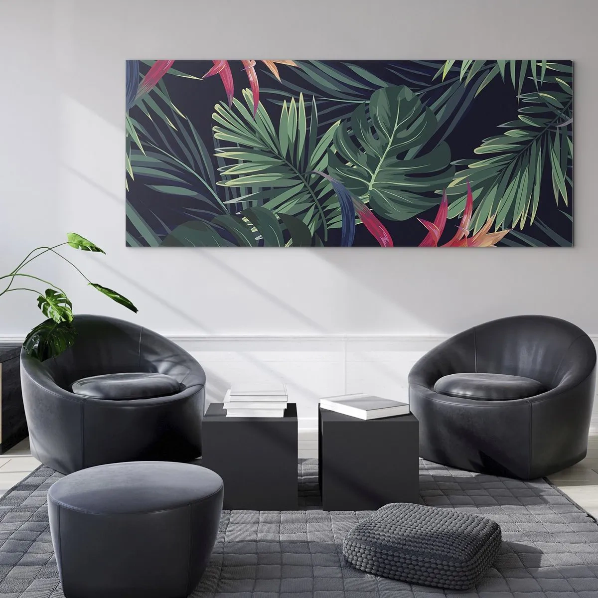 Schilderen op glas - Ontsteken in het groen - 100x40 cm