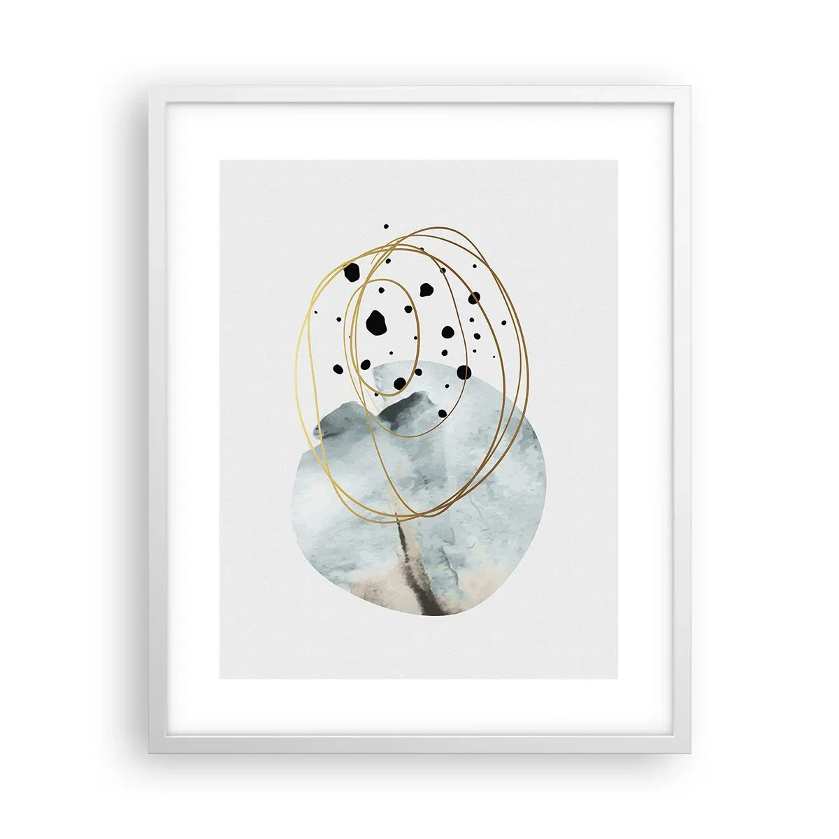 Poster in een witte lijst - Omarmd door de ruimte - 40x50 cm