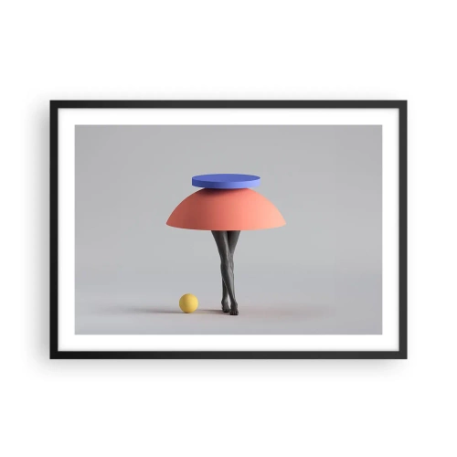Poster in een zwarte lijst - Surrealistische compositie - 70x50 cm