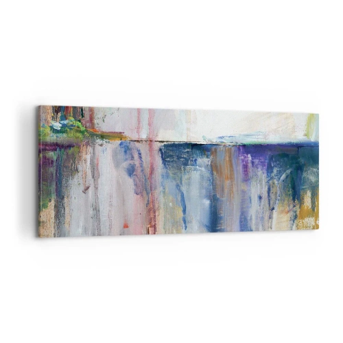 Schilderen op canvas - Kleurrijke impressies en associaties - 100x40 cm