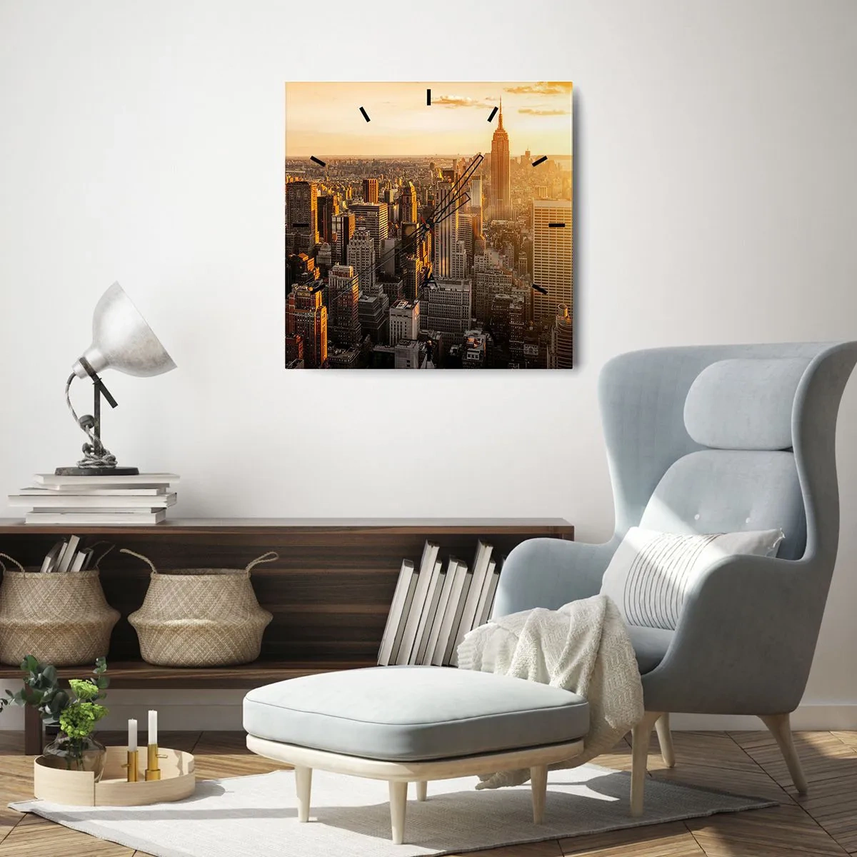 Wandklok - Klok - Groeien in de zon - 30x30 cm