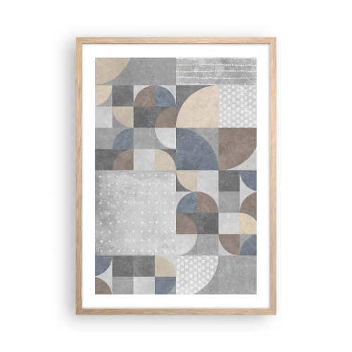 Een poster in een licht eiken lijst - Keramische fantasie - 50x70 cm
