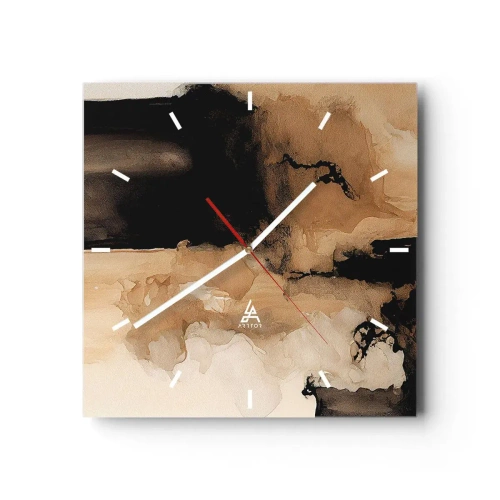 Wandklok - Klok - Intrigerende abstractie - 30x30 cm