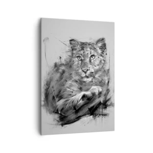 Schilderen op canvas - Ja, ik luister aandachtig - 50x70 cm