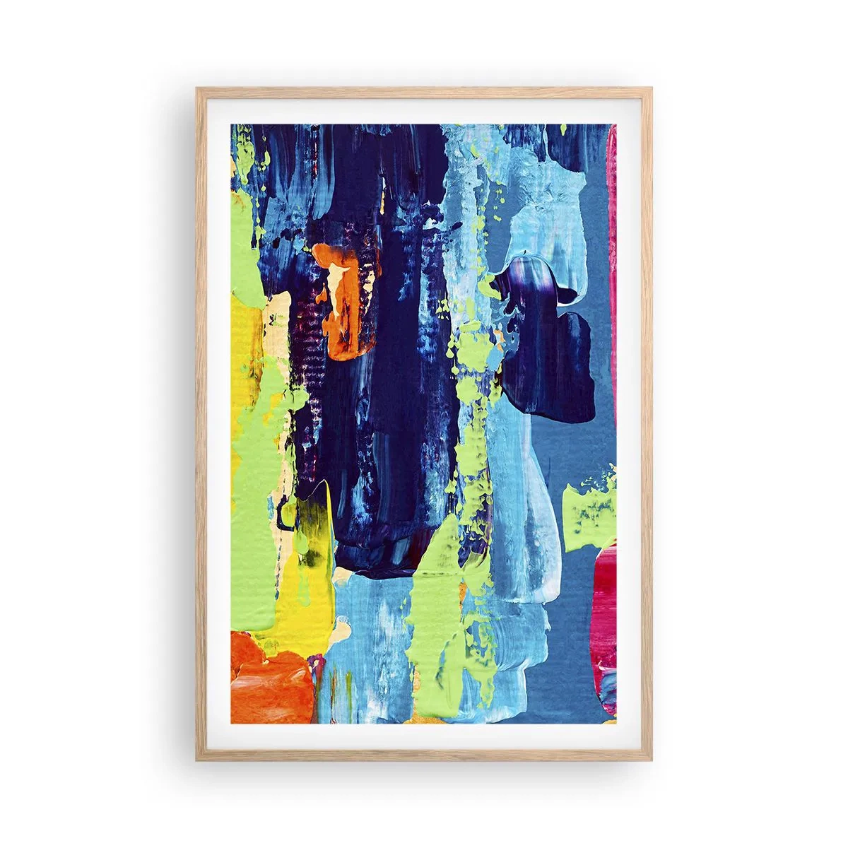 Een poster in een licht eiken lijst - Het leven is mooi! - 61x91 cm