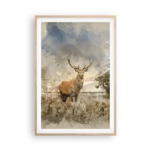 Een poster in een licht eiken lijst - Waardigheid - kracht - waardigheid - 61x91 cm