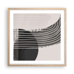 Een poster in een licht eiken lijst - Daar en terug - 50x50 cm
