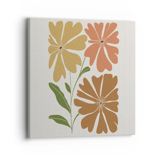 Schilderen op canvas - Natuur en geometrie - 30x30 cm