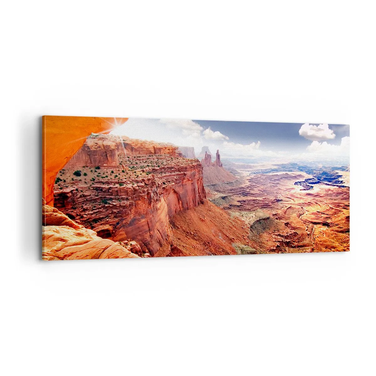 Schilderen op canvas - Door de natuur zelf gebeeldhouwd - 100x40 cm