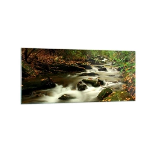 Schilderen op glas - Zoals vloeibaar zilver - 120x50 cm