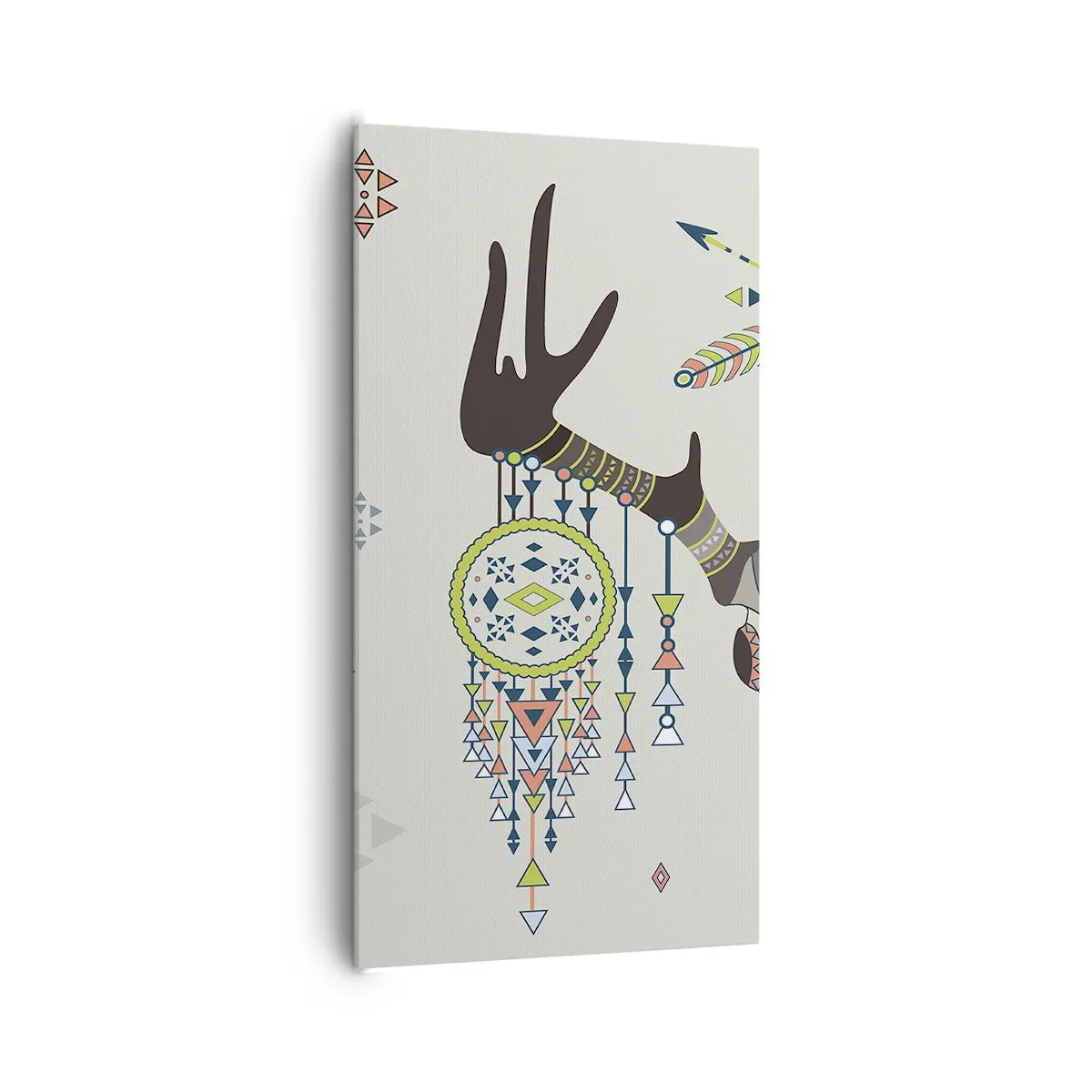 Schilderen op canvas - Trofee van Indiase jager - 65x120 cm