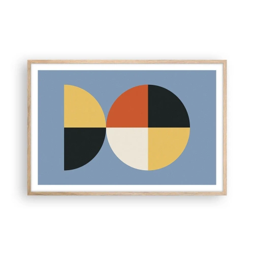 Een poster in een licht eiken lijst - Kijk en tel - 91x61 cm